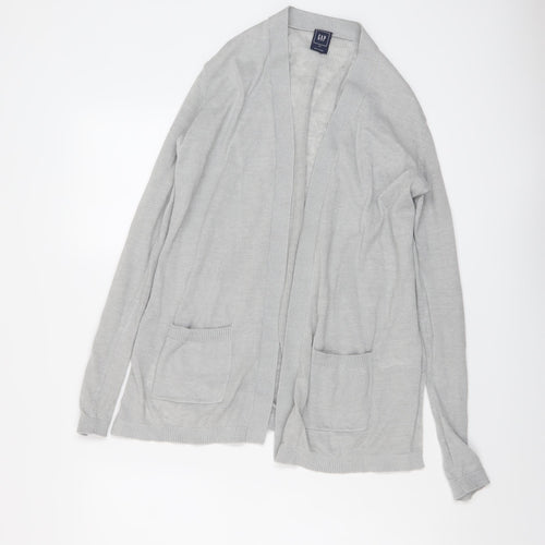 Gap Womens Grey V-Neck Linen Cardigan Jumper Size XS