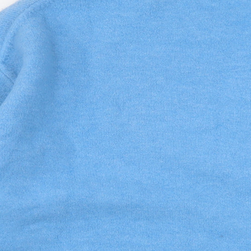 Zara Womens Blue Round Neck Acrylic Pullover Jumper Size S
