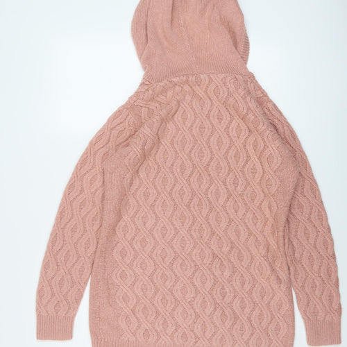 Select Womens Pink Round Neck Acrylic Pullover Jumper Size 18