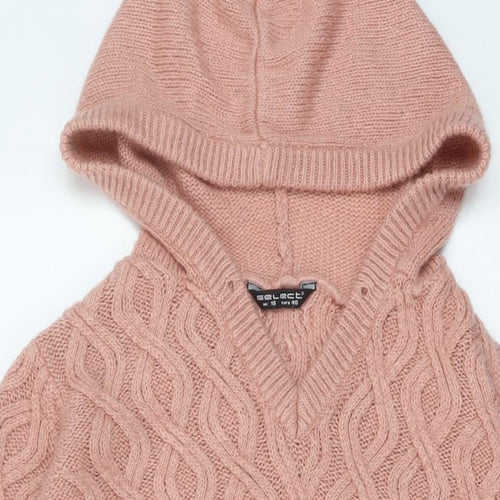 Select Womens Pink Round Neck Acrylic Pullover Jumper Size 18
