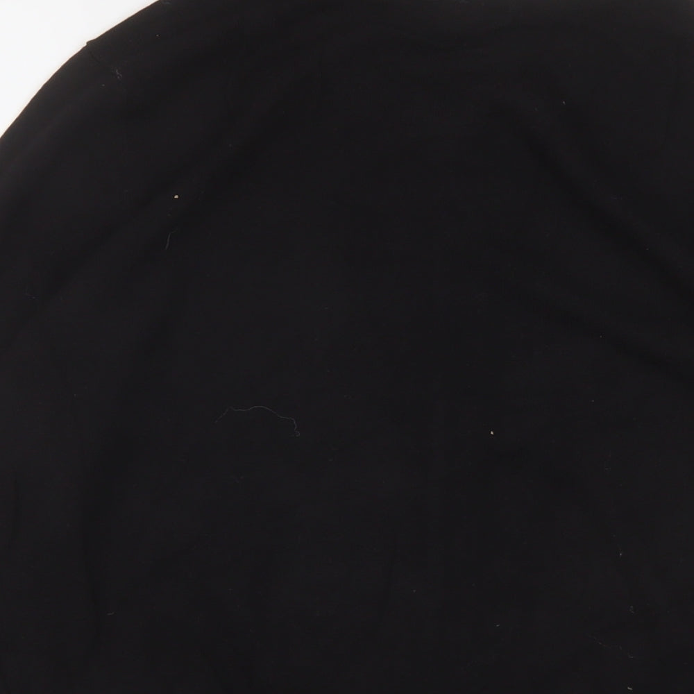 H&M Womens Black Crew Neck Viscose Cardigan Jumper Size M