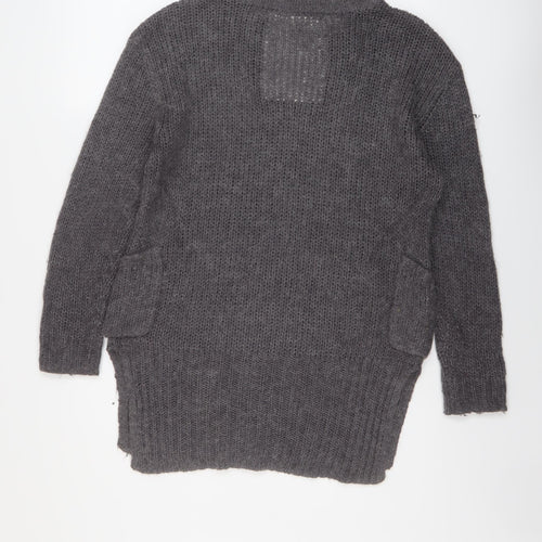 Superdry Womens Grey Round Neck Acrylic Pullover Jumper Size M