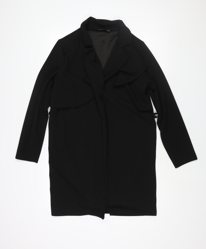 Boohoo Womens Black Kimono Jacket Size 12