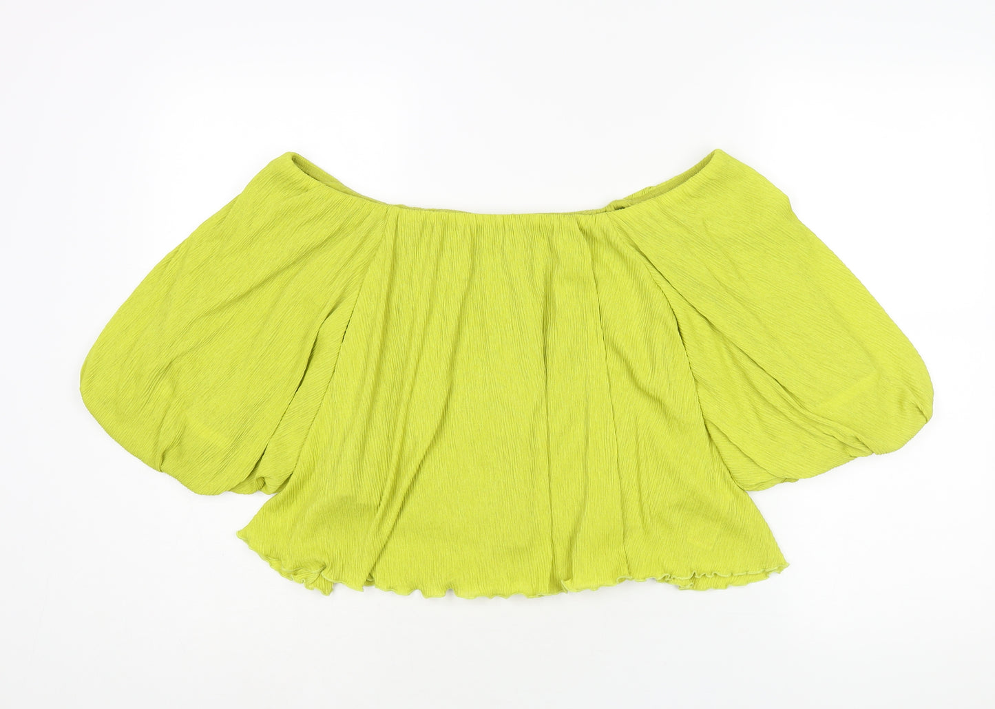 NEXT Womens Green Polyester Basic Blouse Size 12 Boat Neck