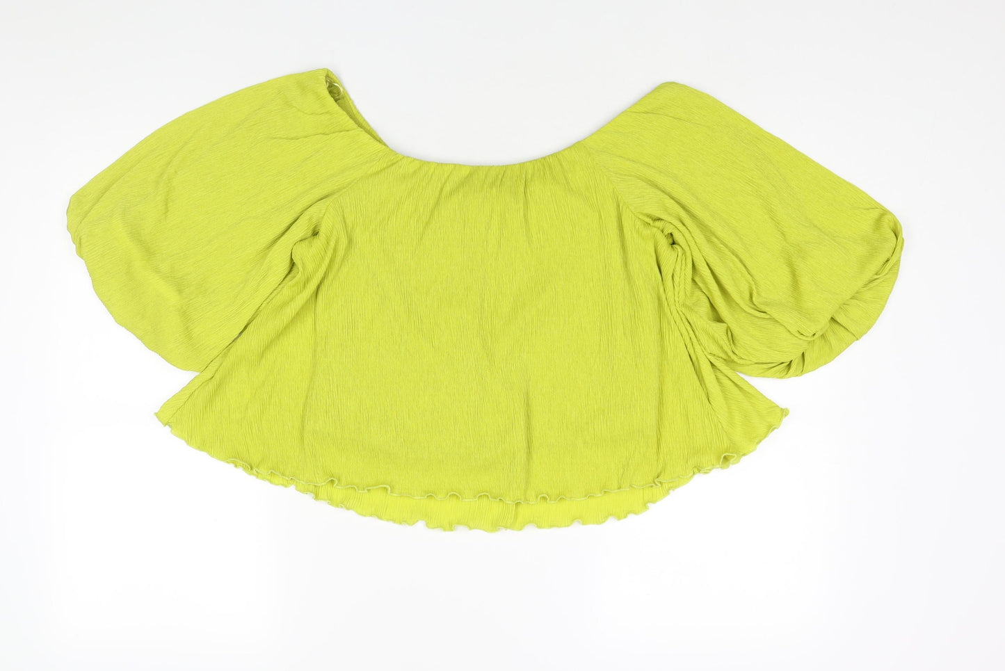 NEXT Womens Green Polyester Basic Blouse Size 12 Boat Neck