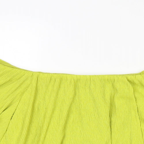 NEXT Womens Green Polyester Basic Blouse Size 12 Boat Neck