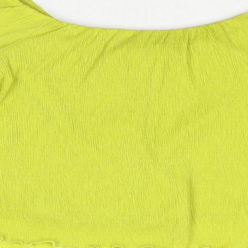 NEXT Womens Green Polyester Basic Blouse Size 12 Boat Neck