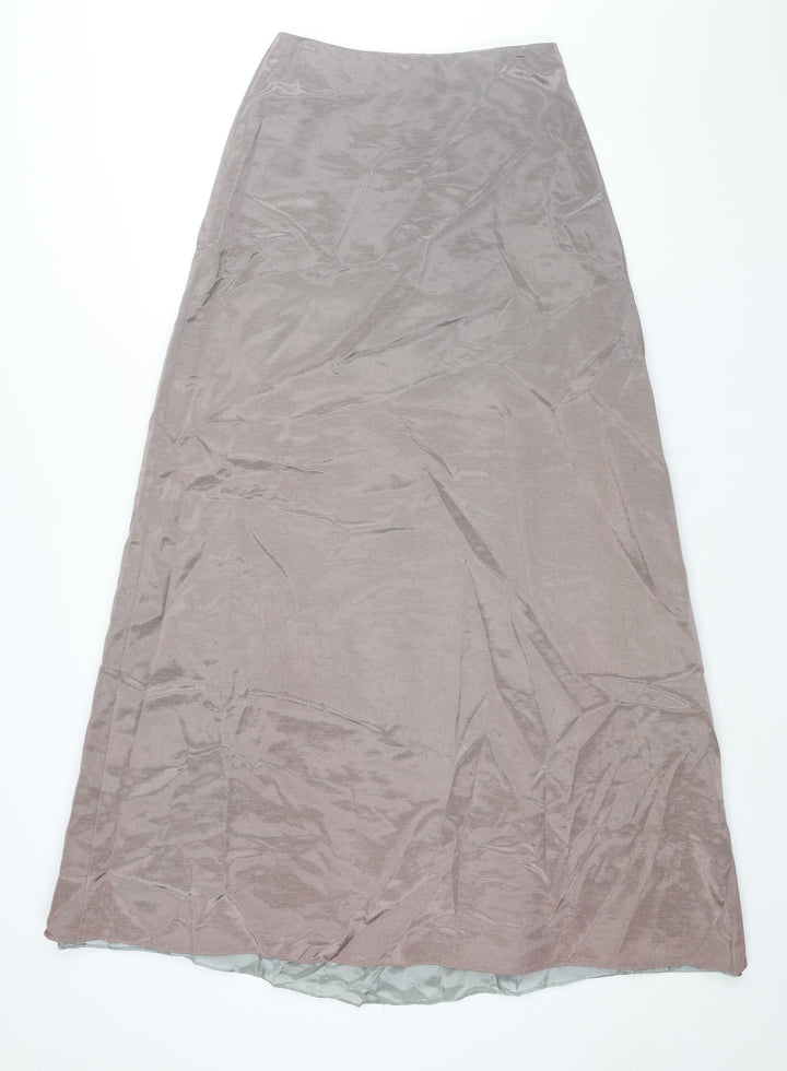 Watters & Watters Womens Grey Polyester Maxi Skirt Size 28 in Zip