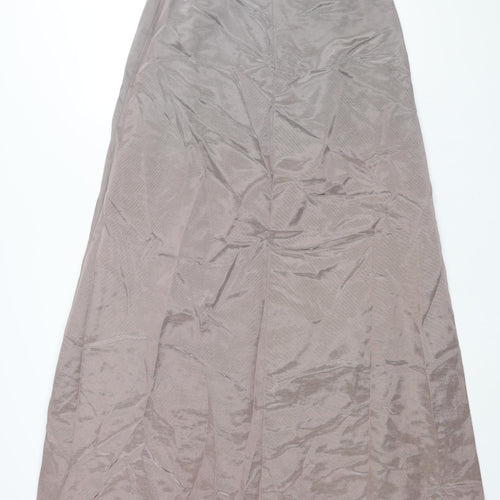 Watters & Watters Womens Grey Polyester Maxi Skirt Size 28 in Zip