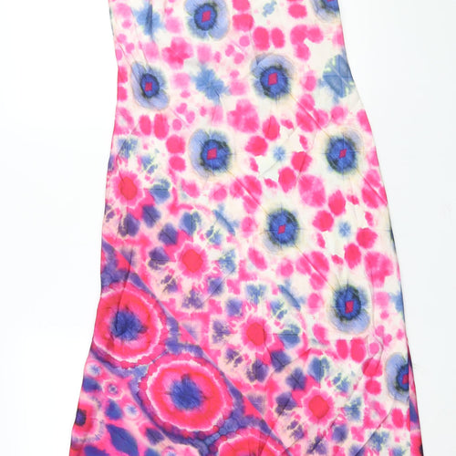 Zara Womens Multicoloured Geometric Polyester Maxi Size M Halter Pullover