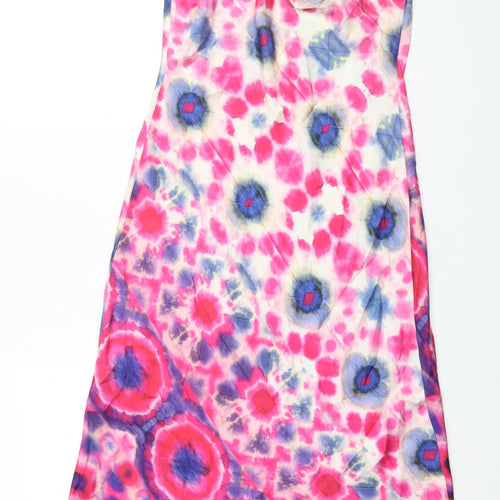 Zara Womens Multicoloured Geometric Polyester Maxi Size M Halter Pullover