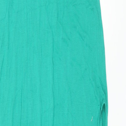 PRETTYLITTLETHING Womens Green Viscose Maxi Size 14 Halter Tie - Backless
