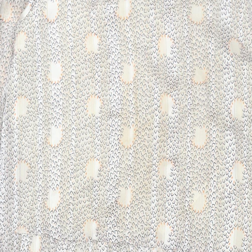 CULTURE Womens Beige Geometric Polyester Shift Size M V-Neck Pullover
