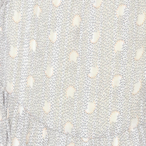 CULTURE Womens Beige Geometric Polyester Shift Size M V-Neck Pullover