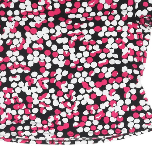 Precis Womens Multicoloured Geometric Polyester Basic Blouse Size XS Cowl Neck