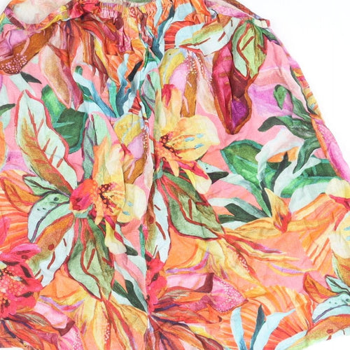 NEXT Girls Multicoloured Floral Cotton Romper One-Piece Size 6 Years Pullover