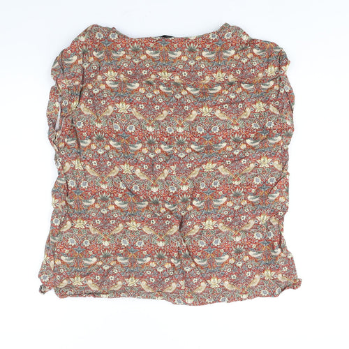 NEXT Womens Multicoloured Geometric Viscose Basic Blouse Size 20 Boat Neck - William Morris Print
