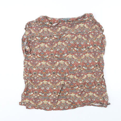 NEXT Womens Multicoloured Geometric Viscose Basic Blouse Size 20 Boat Neck - William Morris Print