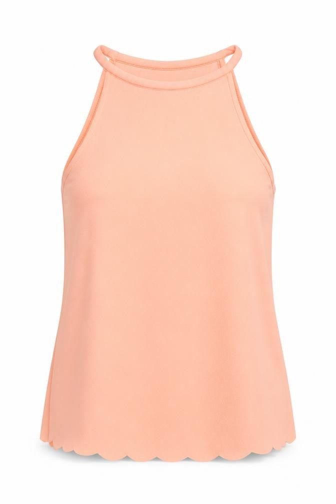 New Look Womens Pink Polyester Camisole Blouse Size 8 Round Neck - Neon