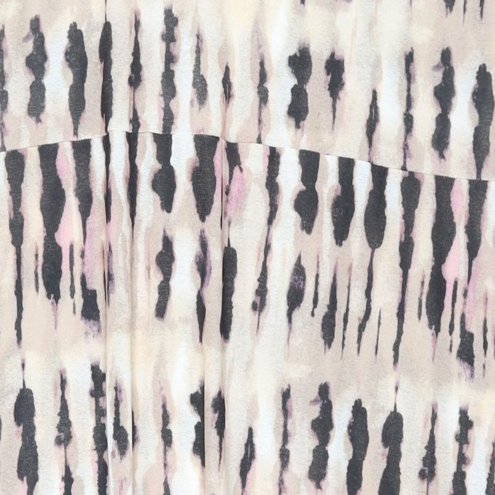 Principles Womens Multicoloured Geometric Polyester Shift Size 10 V-Neck Pullover - Smocked