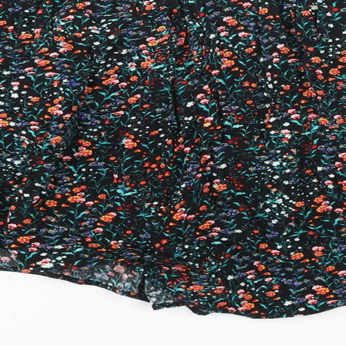 Weekday Womens Multicoloured Floral Viscose Basic Blouse Size XS Boat Neck