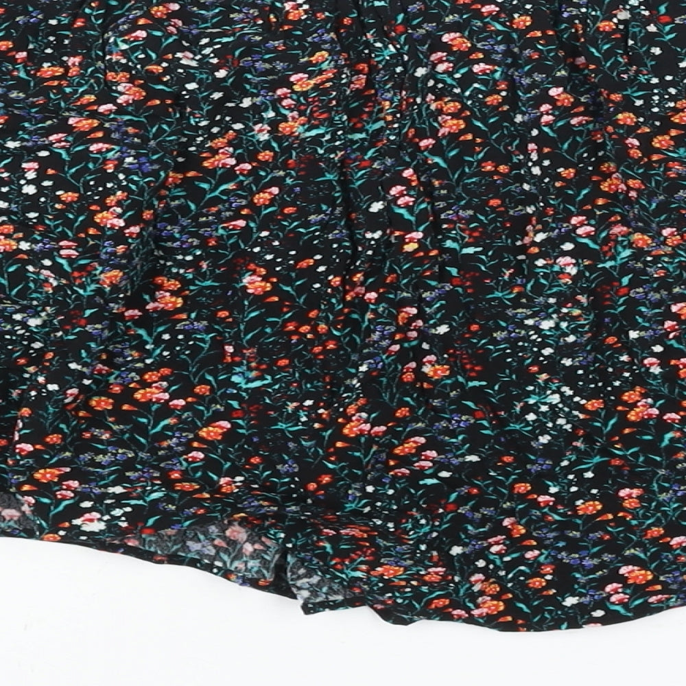 Weekday Womens Multicoloured Floral Viscose Basic Blouse Size XS Boat Neck