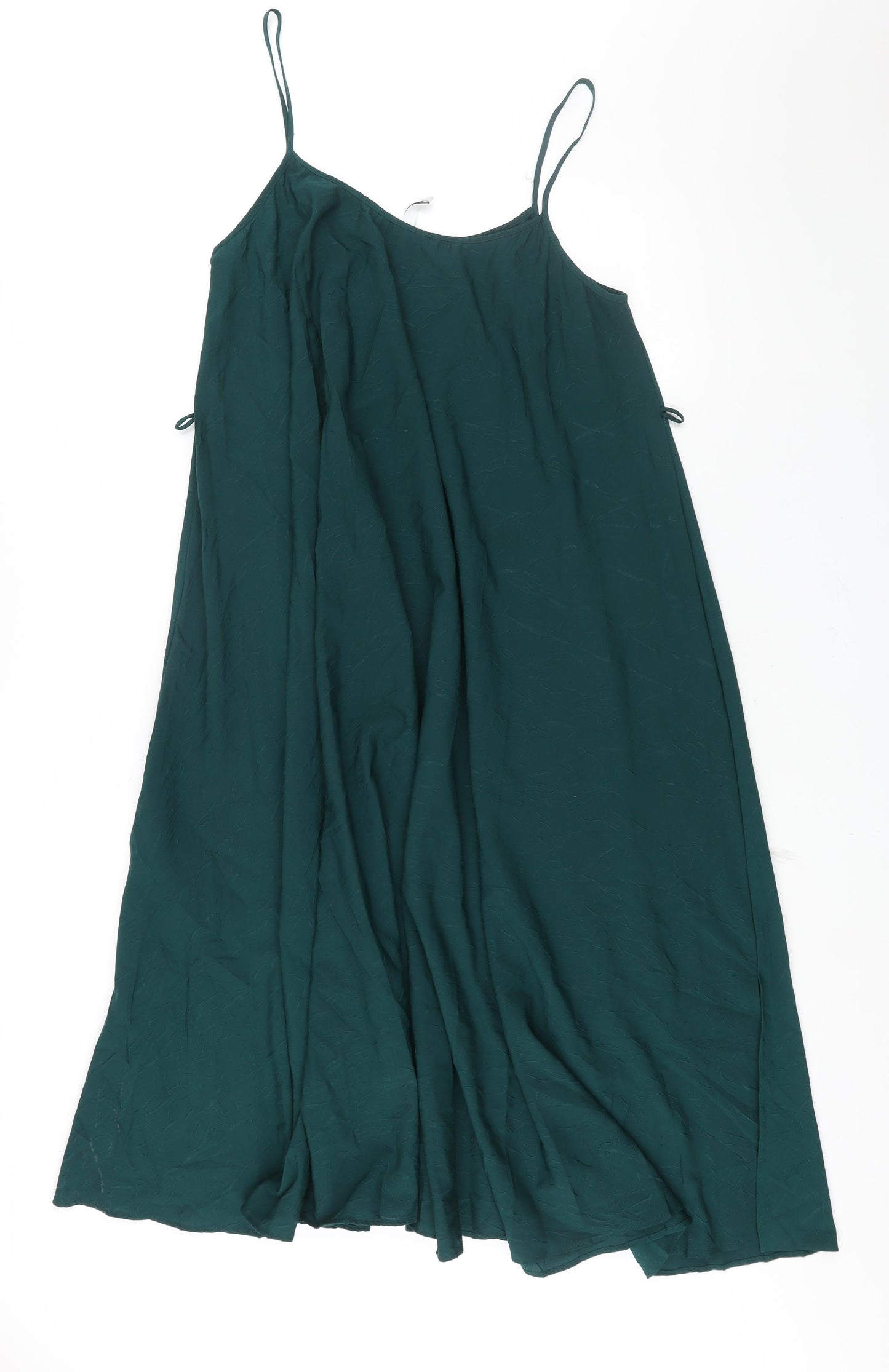 Mango Womens Green Polyester A-Line Size XS Scoop Neck Pullover