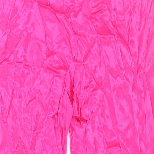 Zara Womens Pink Viscose Trousers Size M L31 in Regular