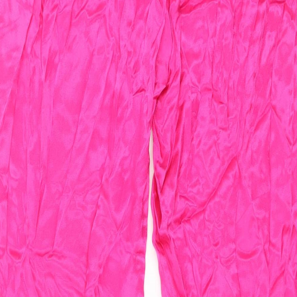 Zara Womens Pink Viscose Trousers Size M L31 in Regular