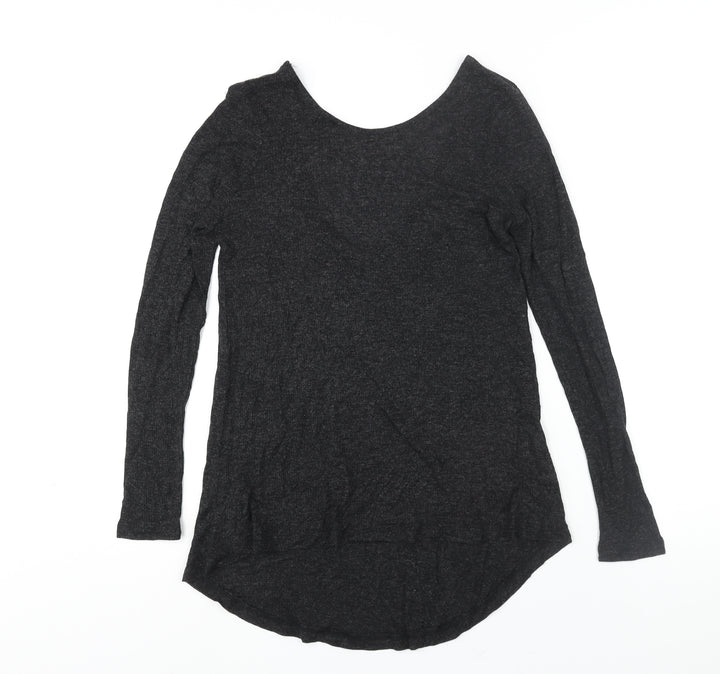 ASOS Womens Black Boat Neck Viscose Pullover Jumper Size 10