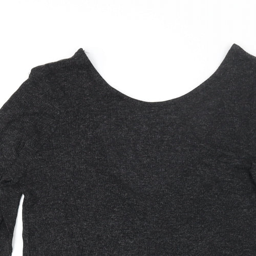 ASOS Womens Black Boat Neck Viscose Pullover Jumper Size 10