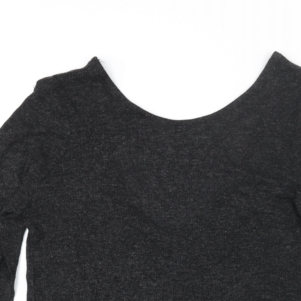 ASOS Womens Black Boat Neck Viscose Pullover Jumper Size 10