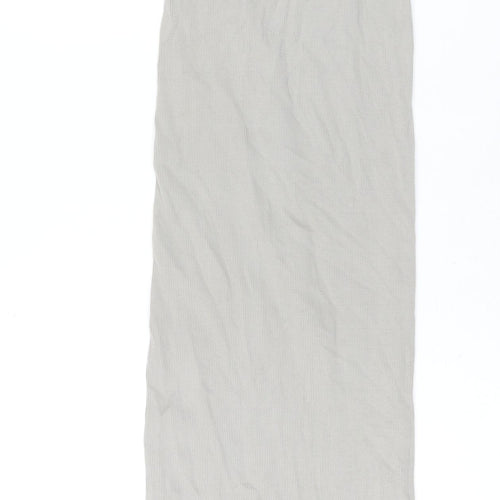 Pull&Bear Womens Grey Cotton Tank Dress Size S Round Neck Pullover - Ribbed