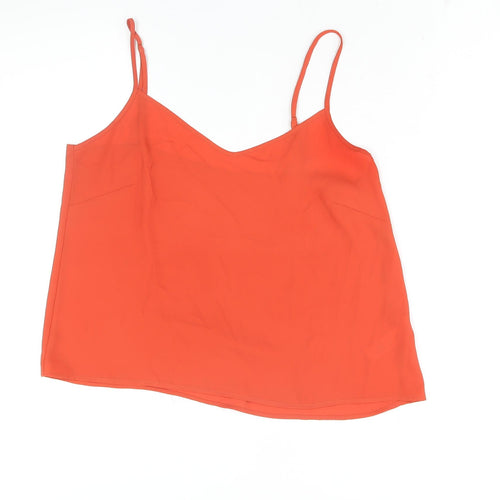 Marks and Spencer Womens Orange Polyester Camisole Blouse Size 10 V-Neck