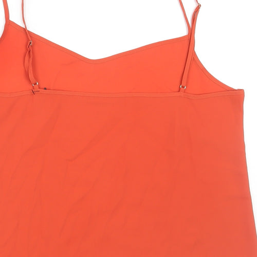 Marks and Spencer Womens Orange Polyester Camisole Blouse Size 10 V-Neck