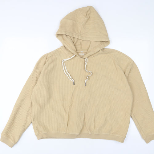 Aerie Womens Beige Cotton Pullover Hoodie Size M Pullover