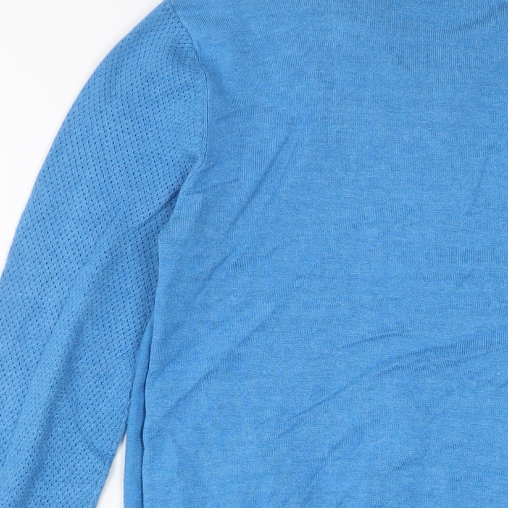 NEXT Womens Blue Round Neck Viscose Cardigan Jumper Size 8