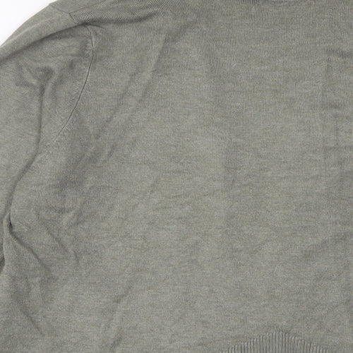 Classic Womens Green V-Neck Viscose Cardigan Jumper Size 18 - Open