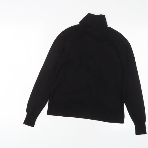 Mango Womens Black Roll Neck Acrylic Pullover Jumper Size XS
