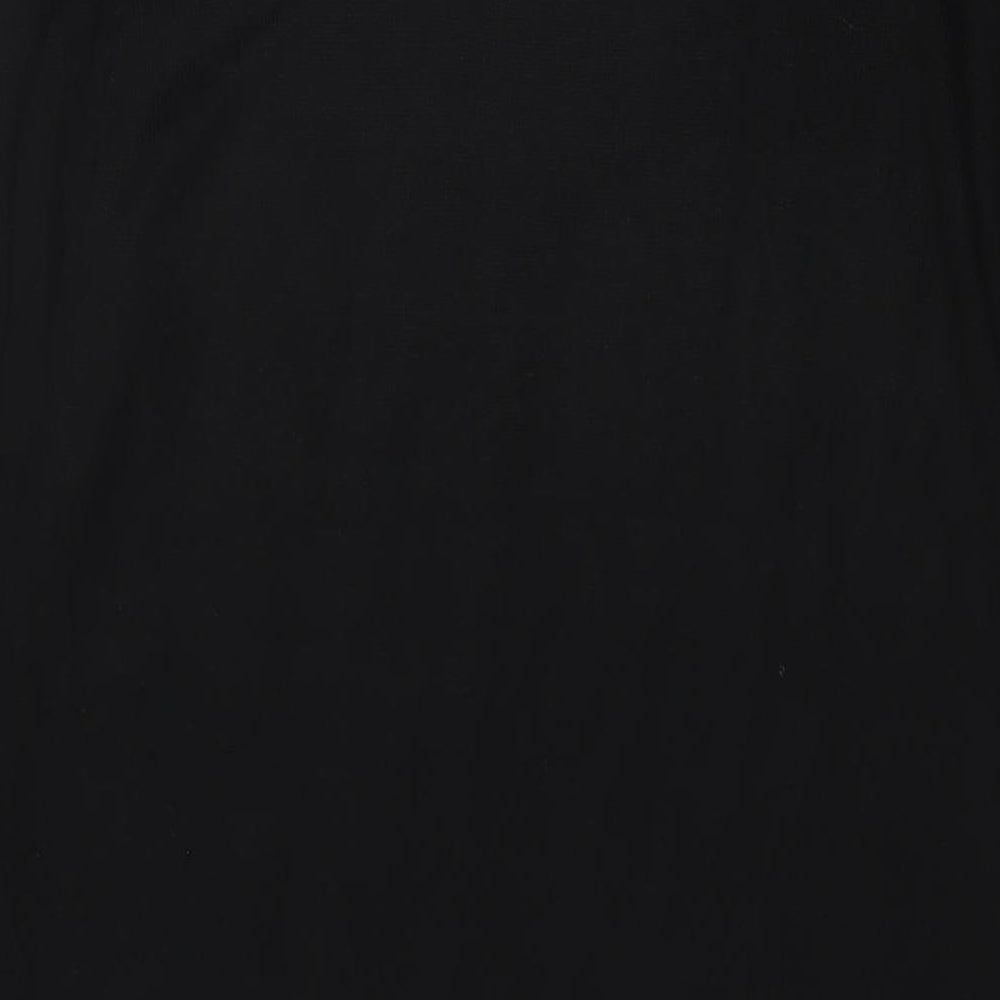 Per Una Womens Black Viscose Jumper Dress Size 14 Boat Neck Pullover