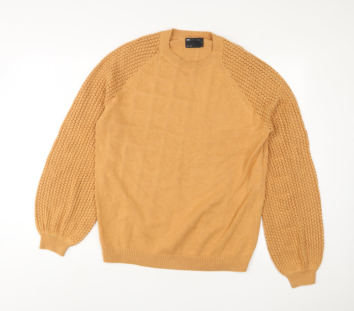 ASOS Womens Brown Round Neck Acrylic Pullover Jumper Size S