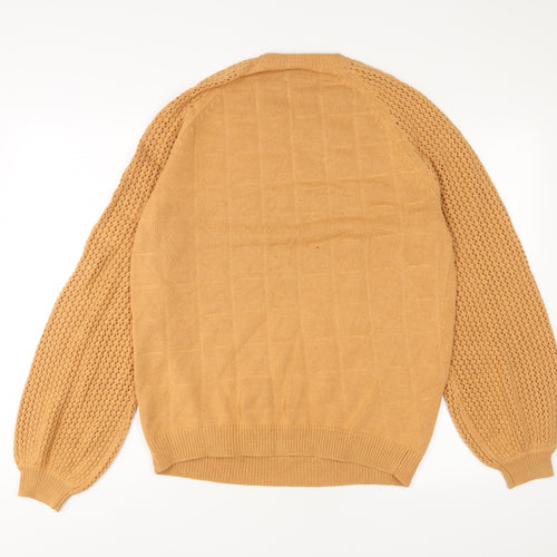 ASOS Womens Brown Round Neck Acrylic Pullover Jumper Size S