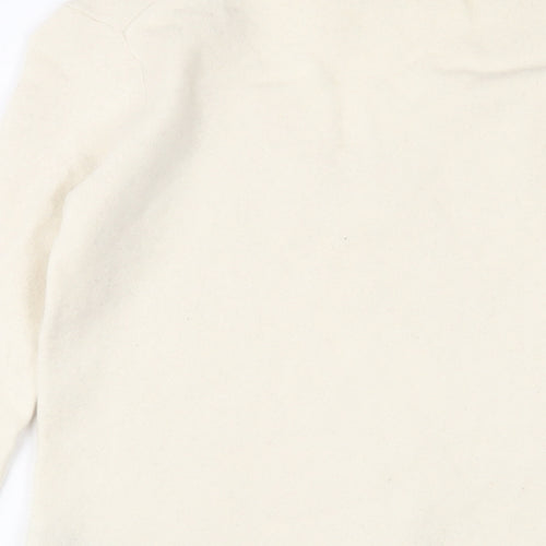 Uniqlo Womens Beige V-Neck Cashmere Pullover Jumper Size S