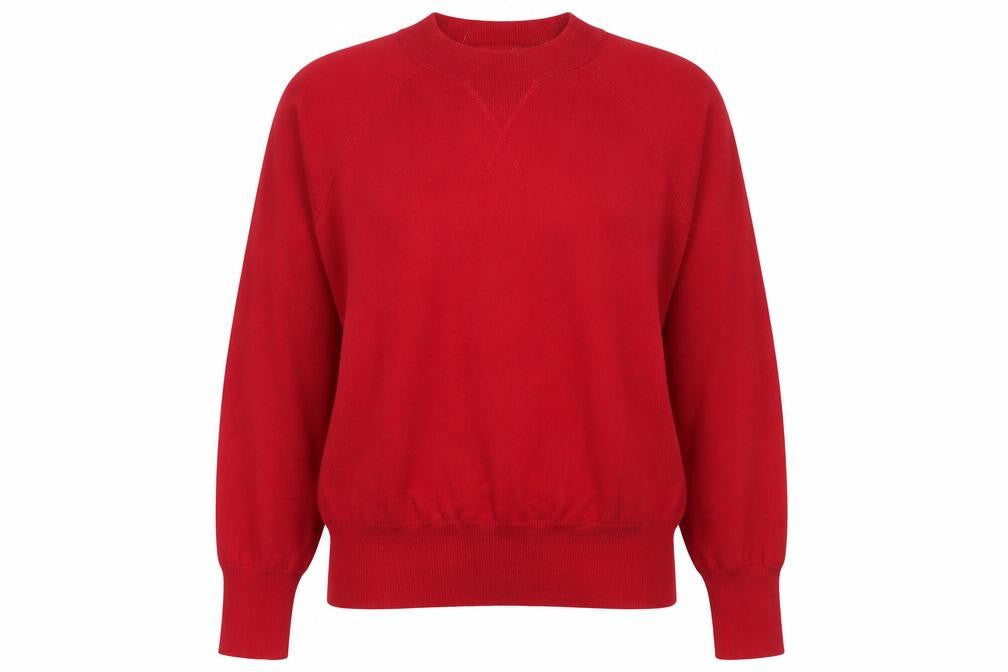 Front view of H&M women’s grey round neck viscose jumper, size S