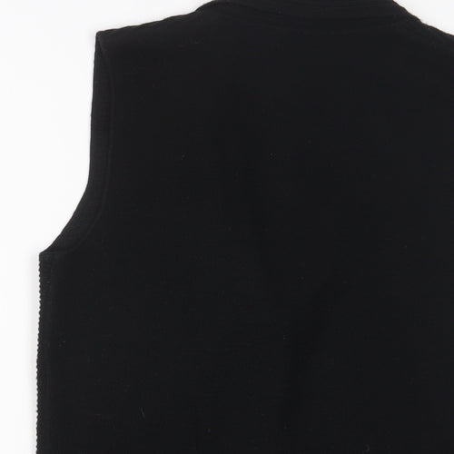 Emreco Womens Black V-Neck Acrylic Cardigan Jumper Size 12