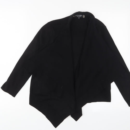 Principles Womens Black V-Neck Acrylic Cardigan Jumper Size 14 - Open
