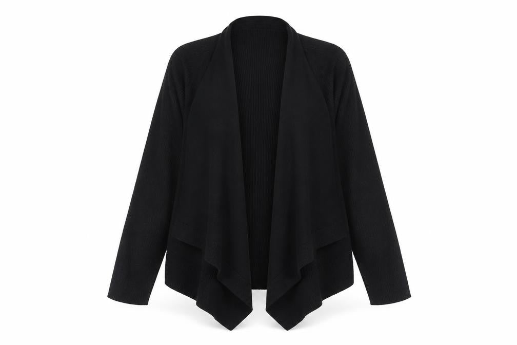 Principles Womens Black V-Neck Acrylic Cardigan Jumper Size 14 - Open