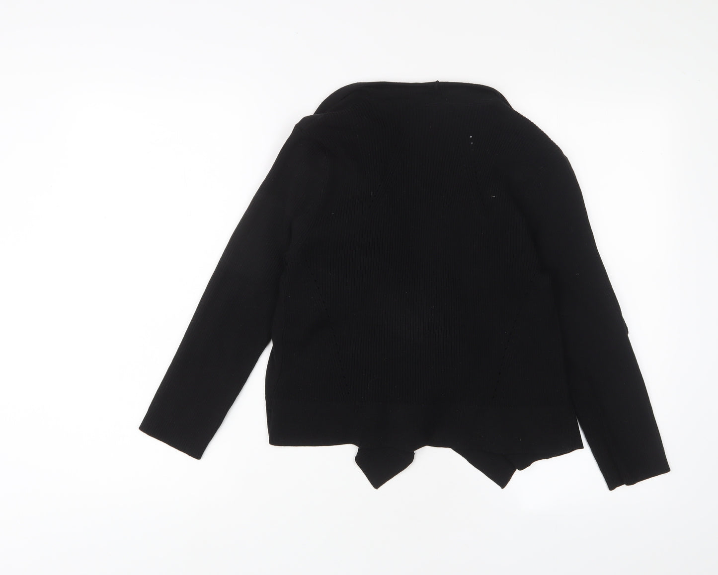 Principles Womens Black V-Neck Acrylic Cardigan Jumper Size 14 - Open
