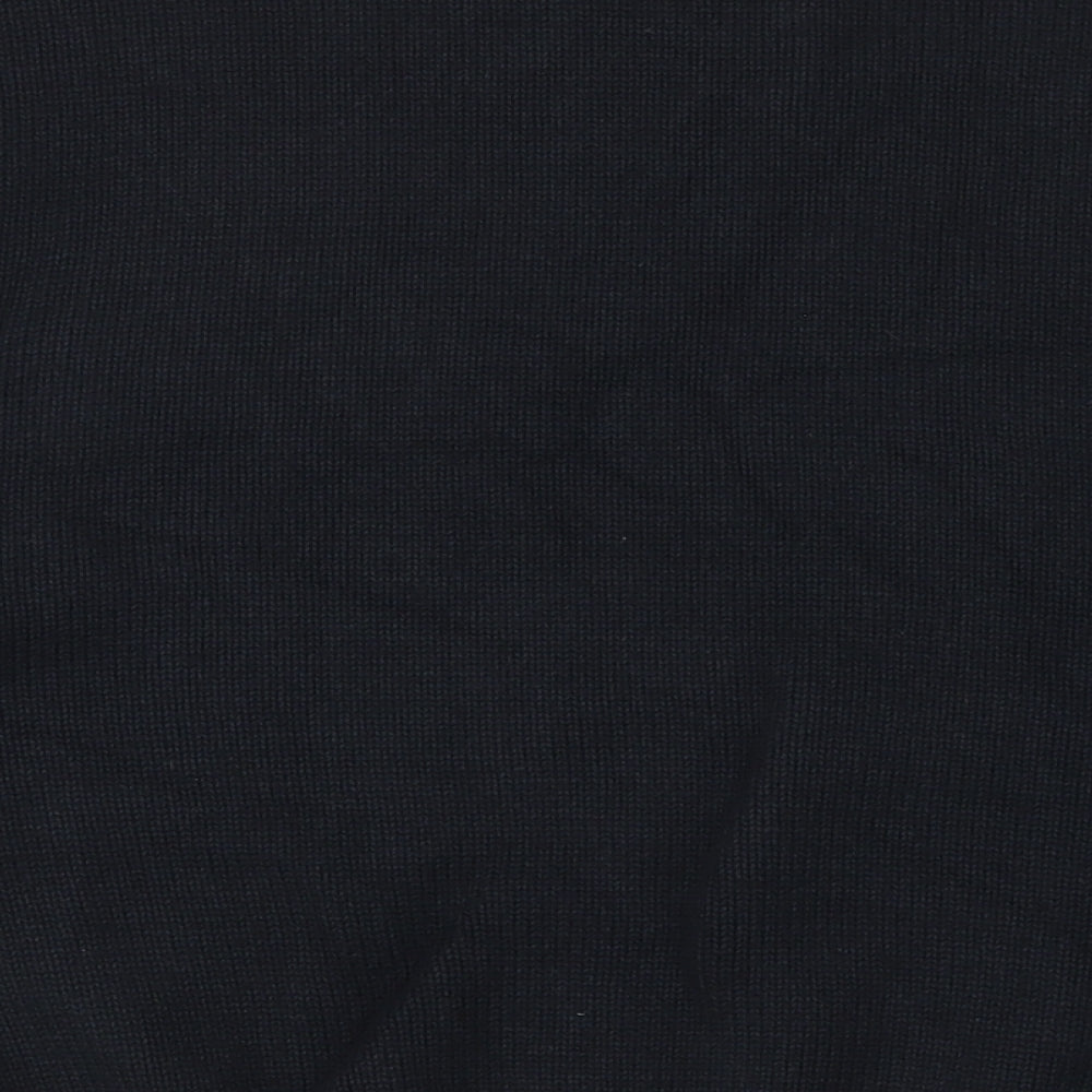 Marks and Spencer Womens Black V-Neck Cotton Pullover Jumper Size L