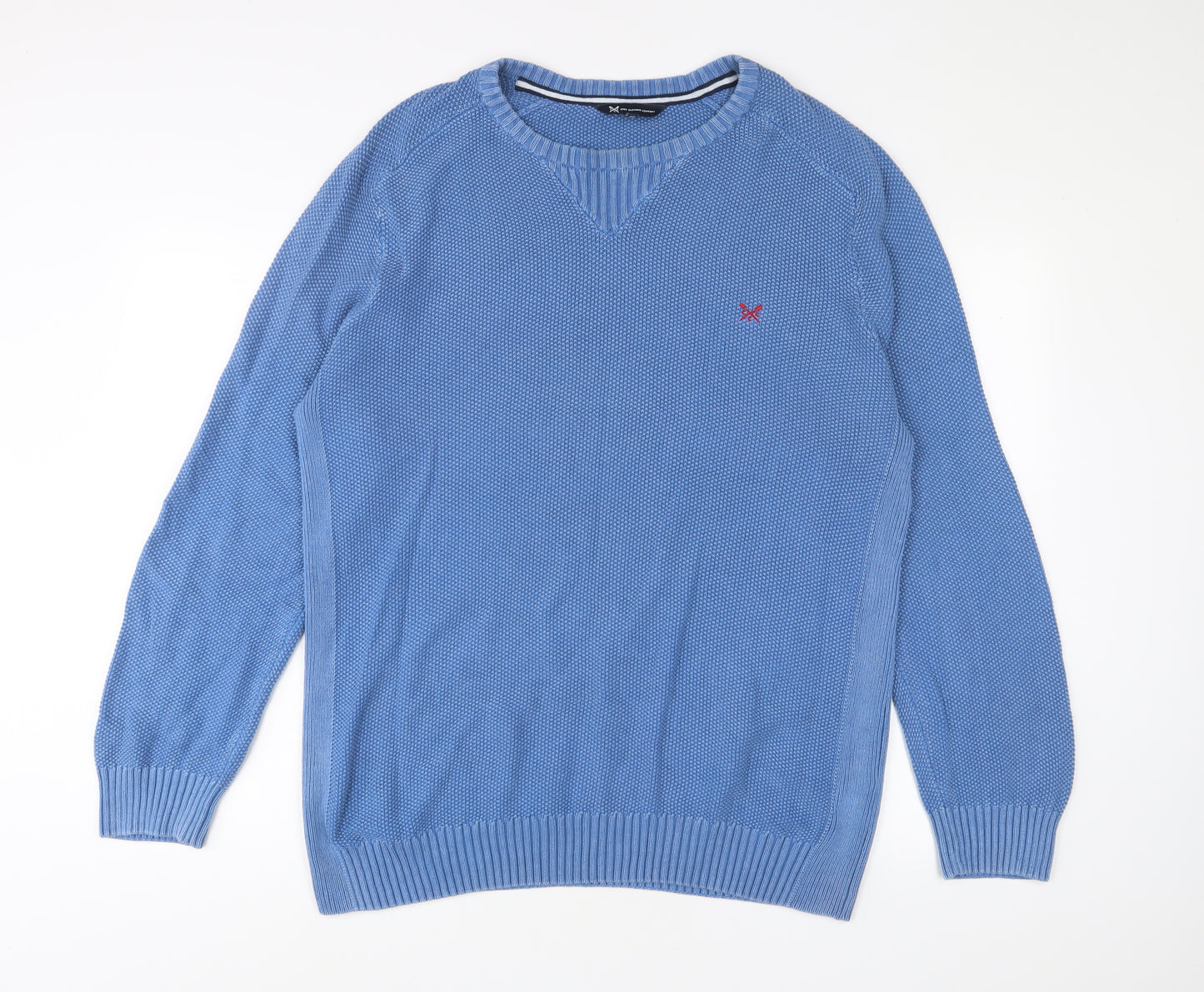 J.CREW Mens Blue Crew Neck Cotton Pullover Jumper Size 2XL Long Sleeve